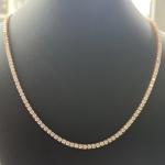 5Ct Round Cut Lab-Created Diamond Tennis Necklace