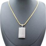 Gold Plated CZ Diamond Gemstone Pendant Necklace