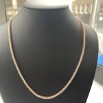 5Ct Round Cut Lab-Created Diamond Tennis Necklace