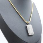 Gold Plated CZ Diamond Gemstone Pendant Necklace