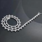 Lab Created Diamond Tennis Necklace in 14K White Gold