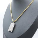 Gold Plated CZ Diamond Gemstone Pendant Necklace