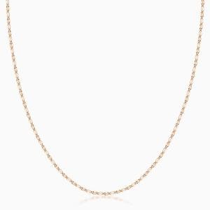 14K Gold Diamond Cut Mirror Chain Necklace