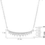 14K White Gold Round Diamond Pendant Necklace