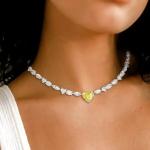 Multi-Cut Diamond & Sapphire Tennis Necklace