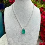 25 Ct Green Paraiba & Diamond Tennis Necklace