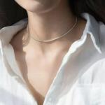 5Ct Round Lab Created Diamond Tennis Necklace