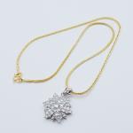18" Gold Plated Gemstone Pendant Necklace for Women