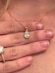 2-Carat Pear Diamond Necklace in 18K Gold