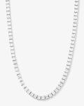 36 CTW Asscher Cut Diamond Tennis Necklace
