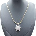 18" Gold Plated Gemstone Pendant Necklace for Women