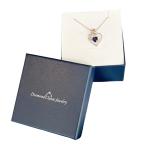 14k Rose Gold Plated Lab Created Ruby Heart Necklace