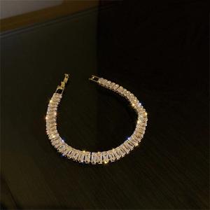 14K Gold Plated Baguette Cut CZ Tennis Choker