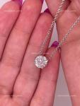 14K White Gold Diamond Boho Lady Necklace