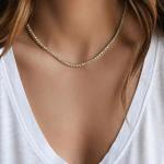 7Ct Round Cut Lab-Created Diamond Tennis Necklace