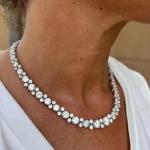 Lab-Created Diamond Tennis Necklace in White Gold