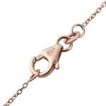 14k Rose Gold Plated Lab Created Ruby Heart Necklace