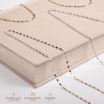 14K Gold Diamond Cut Mirror Chain Necklace