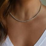 7Ct Round Cut Lab-Created Diamond Tennis Necklace
