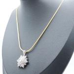 18" Gold Plated Gemstone Pendant Necklace for Women