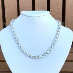 Lab-Created Diamond Tennis Necklace in White Gold