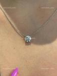 14K White Gold Diamond Boho Lady Necklace