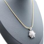 18" Gold Plated Gemstone Pendant Necklace for Women