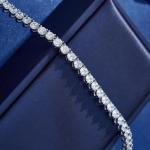38ct Round Cut Diamond Tennis Necklace in 14K Gold