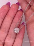 14K White Gold Diamond Boho Lady Necklace
