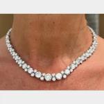 Lab-Created Diamond Tennis Necklace in White Gold