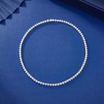 38ct Round Cut Diamond Tennis Necklace in 14K Gold