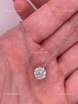 14K White Gold Diamond Boho Lady Necklace