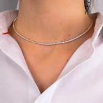 11CT Lab Created Diamond Tennis Choker Necklace