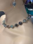 Fluorite & Herkimer Diamond Necklace - Natural Gemstone