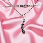 Emerald and Diamond Necklace in 10K White Gold