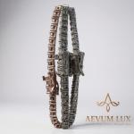 18K Rose Gold Tennis Chain Necklace with Moissanite