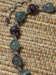 Fluorite & Herkimer Diamond Necklace - Natural Gemstone
