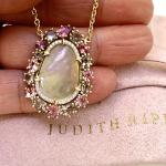 Judith Ripka Diamond & Gemstone Pendant Necklace 18K Gold