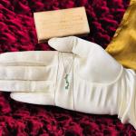 Emerald and Diamond Necklace in 10K White Gold