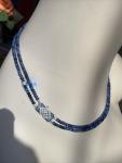 Blue Sapphire and Diamond Art Deco Necklace 17