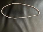 18K Rose Gold Tennis Chain Necklace with Moissanite