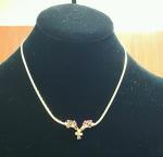 Ruby and Diamond Yellow Gold Necklace