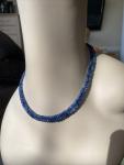 Blue Sapphire and Diamond Art Deco Necklace 17