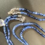 Blue Sapphire and Diamond Art Deco Necklace 17