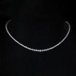 7CT Lab Grown Diamond Tennis Necklace in Silver