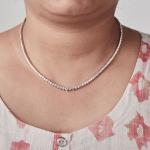 7CT Lab Grown Diamond Tennis Necklace in Silver