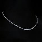 7CT Lab Grown Diamond Tennis Necklace in Silver