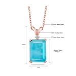 Gemstone Birthstone and White Diamond Pendant Necklace for Women | 18K Rose G...