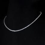 7CT Lab Grown Diamond Tennis Necklace in Silver