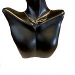 STERLING SILVER 925 W/ 10K ROSE GOLD GENUINE FANCY BROWN DIAMONDS NECKLACE